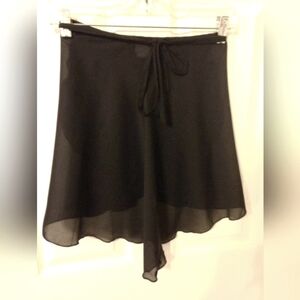 Mirella Women's Ladies' Black, Sheer Ballet Wrap Skirt